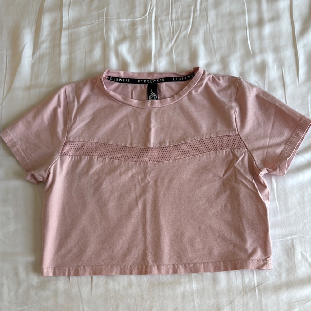 Ryderwear Blush Pink Cropped Tee